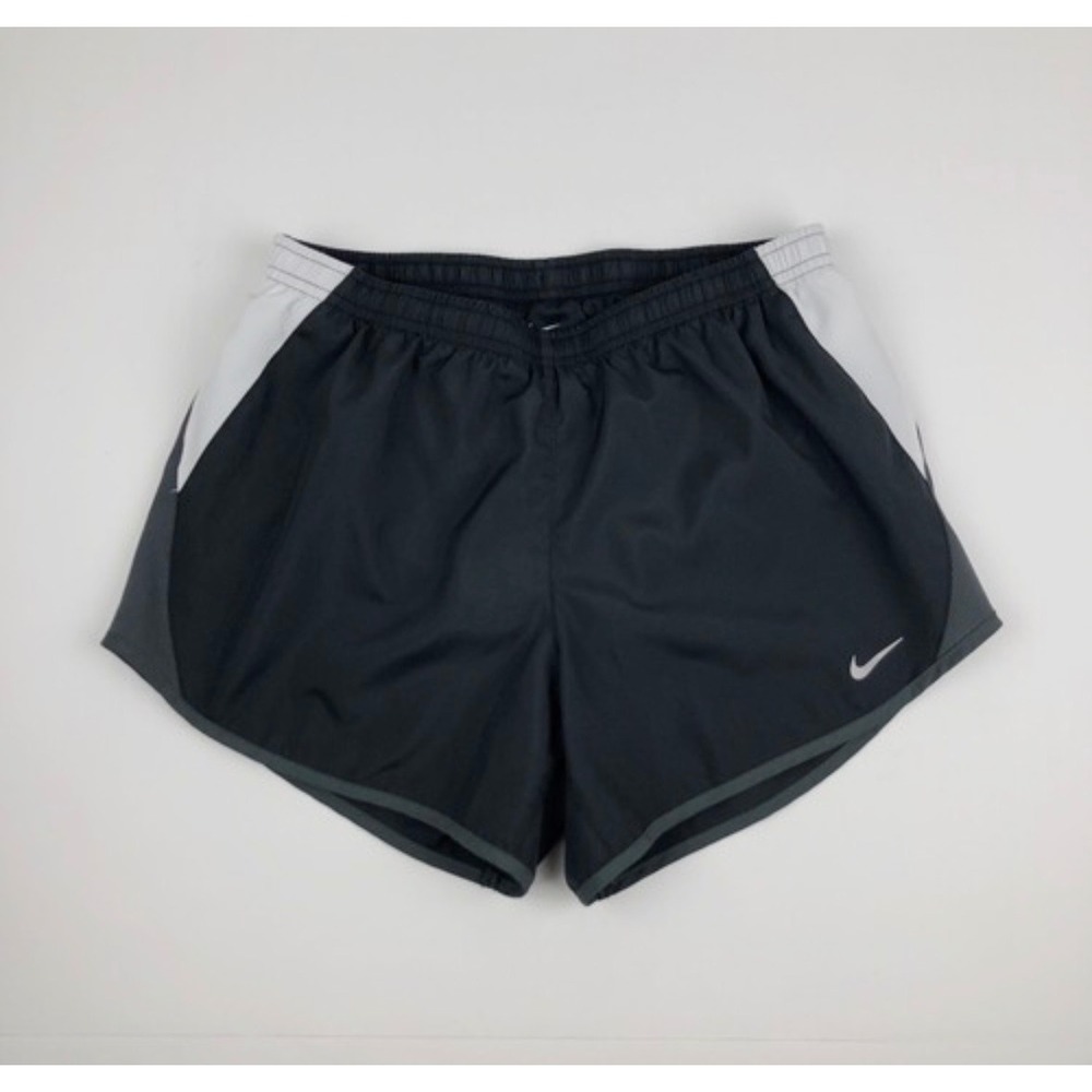 Nike Dri-FIT Running Shorts‎ Womens Small Black White Grey Athletic Gym Training